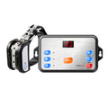 Wireless dog fence trainer with transmitter, collar receiver, TPU strap, and test lamp
