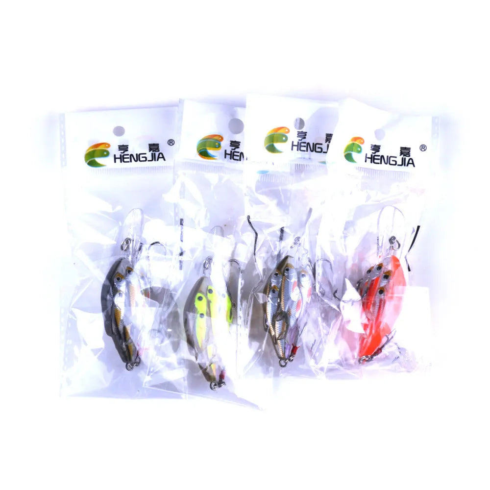 Fish feather design hard fishing bait lure measuring 7.5cm with floating construction for sea fishing