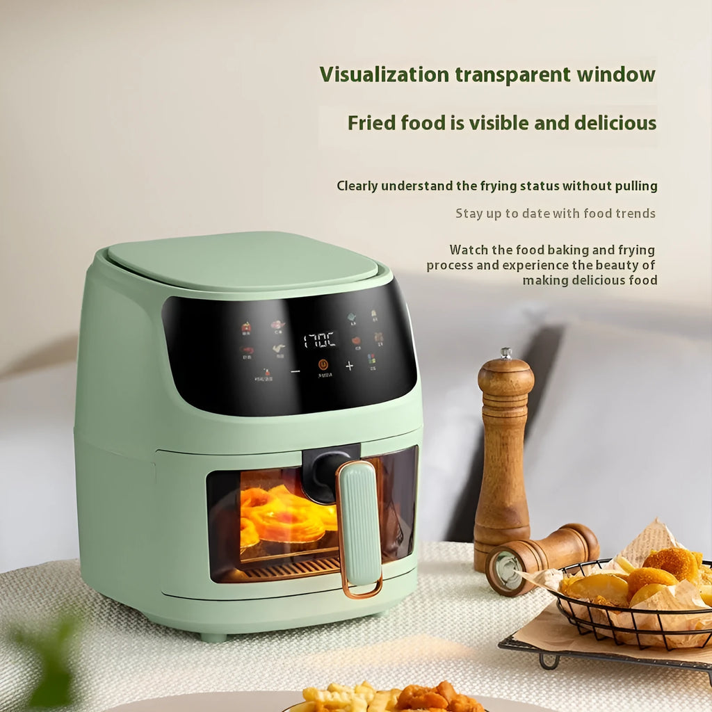 Home Visual Touch Screen Large Capacity Air Fryer with 8L capacity and colour touch screen controls