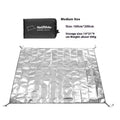 Multifunctional PE aluminium foil waterproof folding drawing pad in three sizes