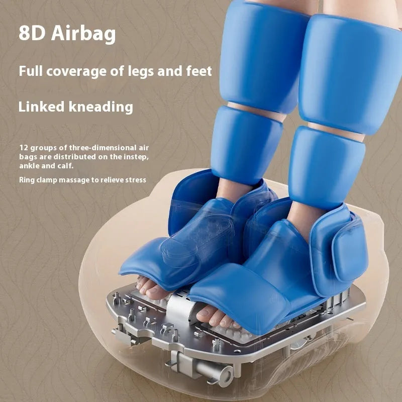 Home Massage Intelligent Fully Automatic Foot Massage Machine in Prince Silver with wireless remote
