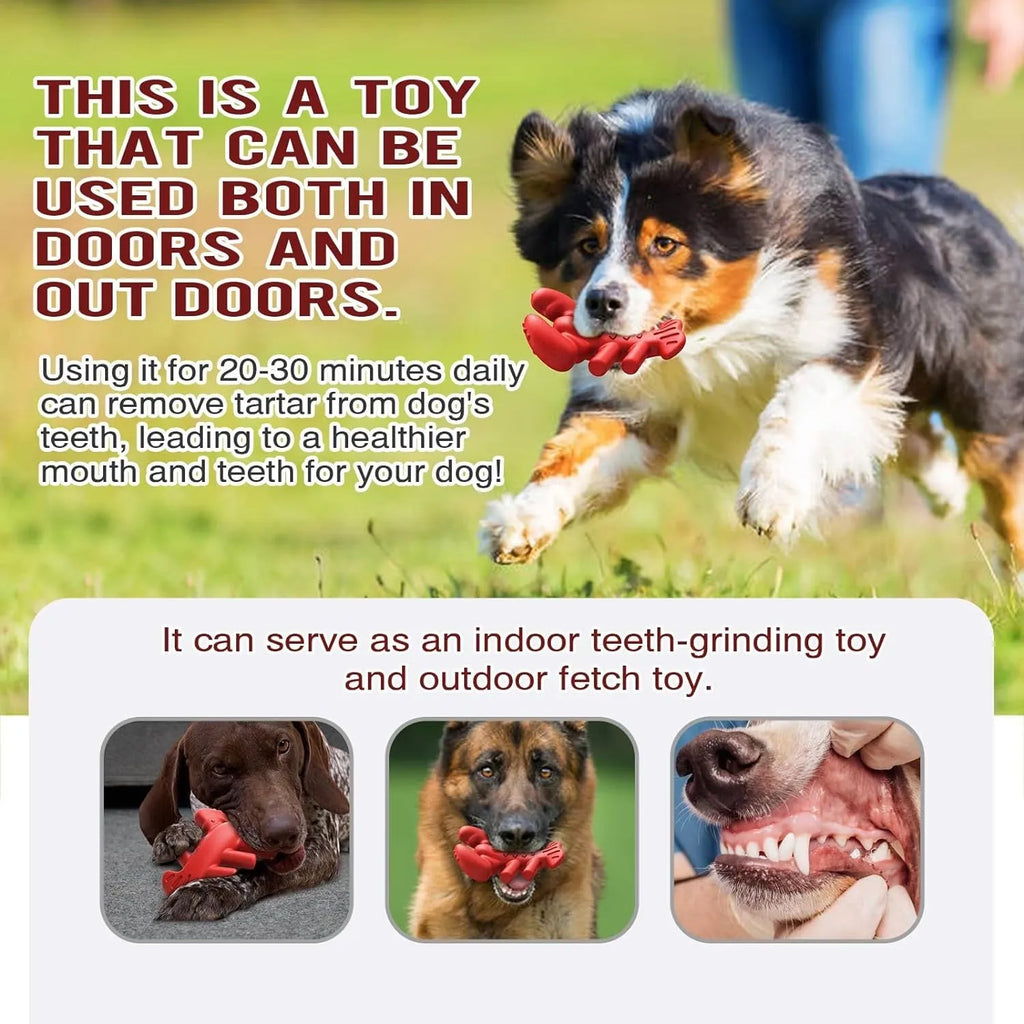 Red nylon dog chew toy for large dogs and aggressive chewers measuring 170mm