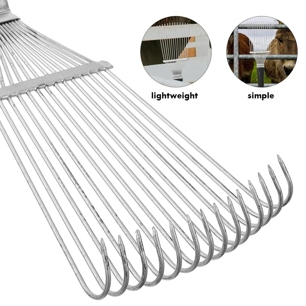 Stainless steel dematting brush rake for pet and livestock grooming