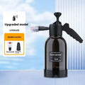 Black 2L foam watering can sprayer with ergonomic handle and adjustable nozzle for garden and car cleaning