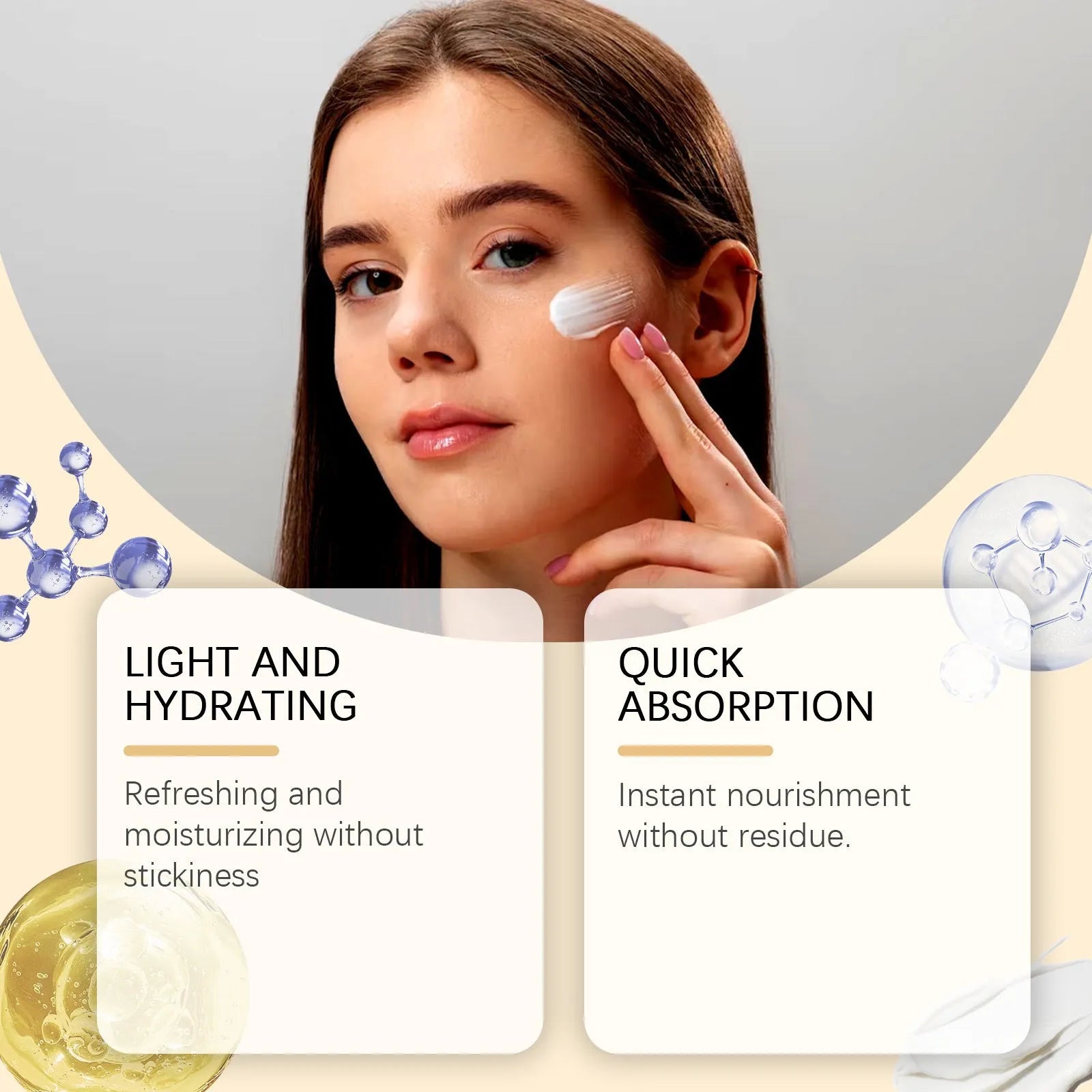 50g tube of mild moisturising protective cream with hyaluronic acid and SPF protection