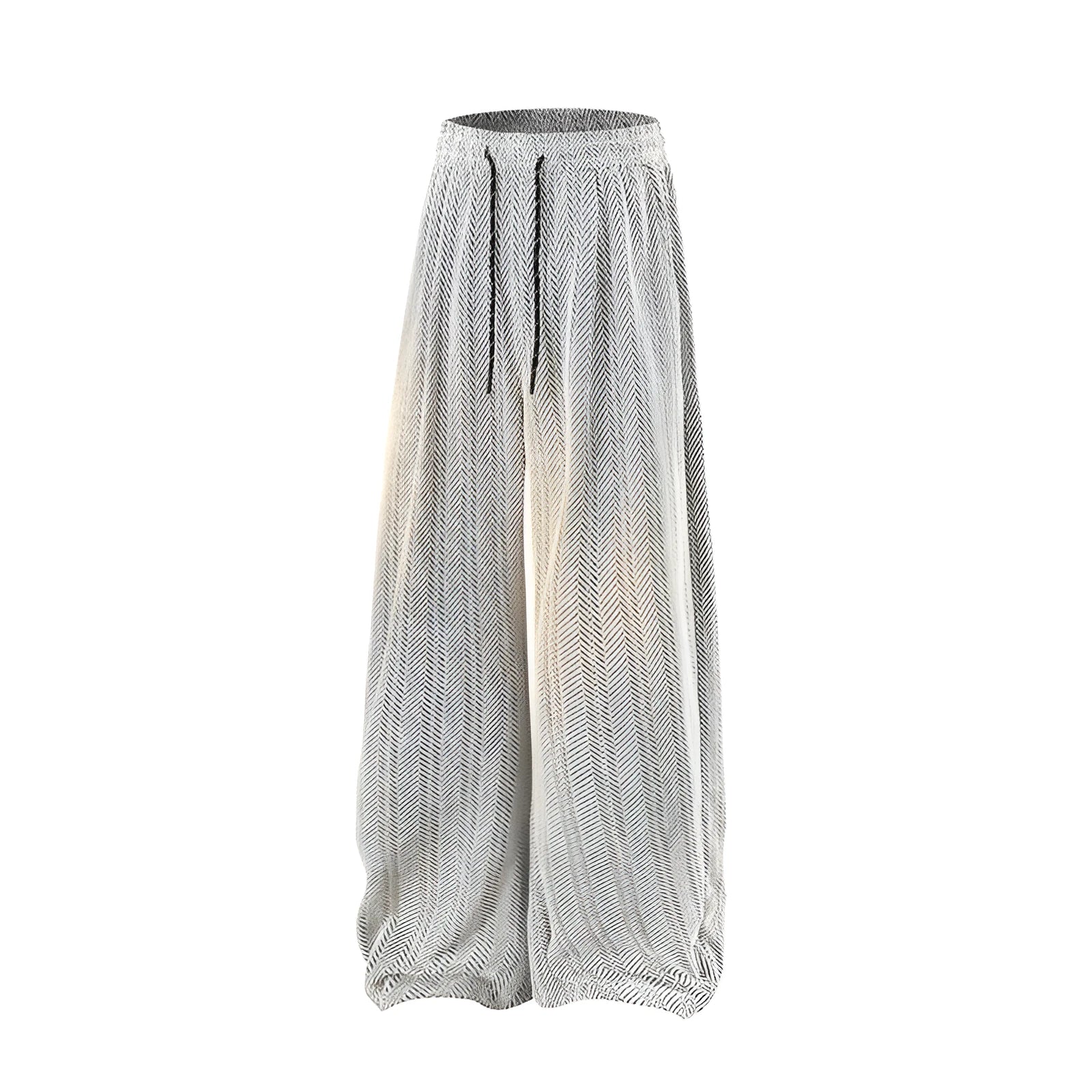 Plus-size fleece-lined straight-leg trousers in light grey on a hanger