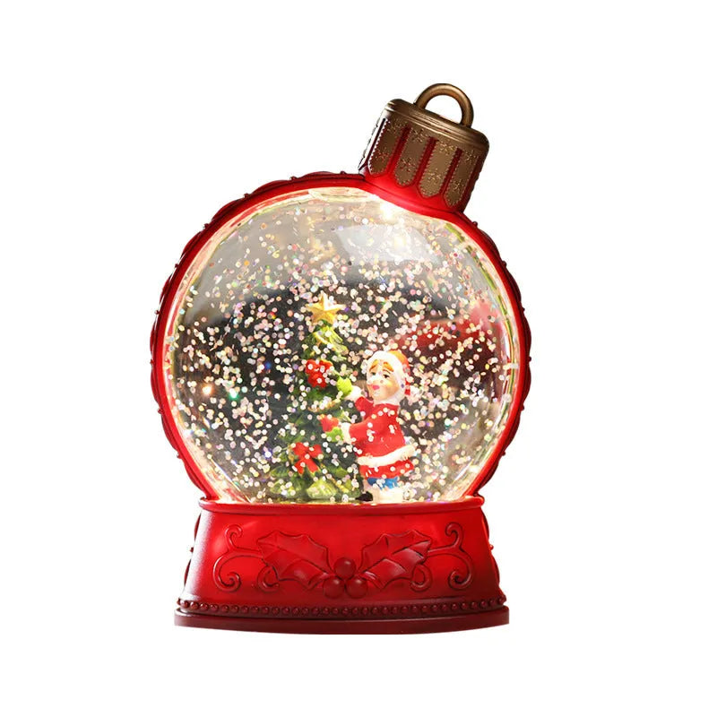 LED Christmas decoration with flame effect in snowman, angel, child tree or old man design