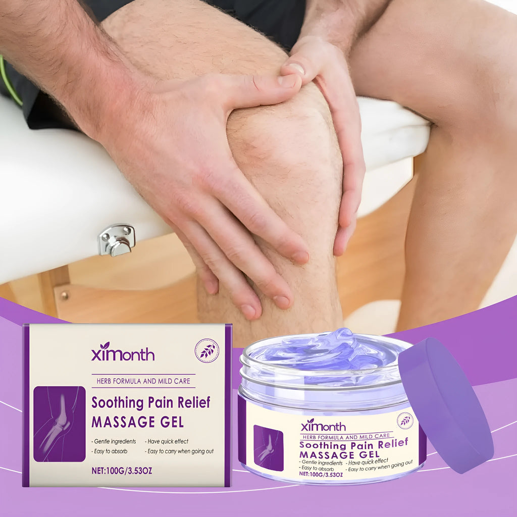 100g tube of body massage gel for joint and knee care on a plain background.