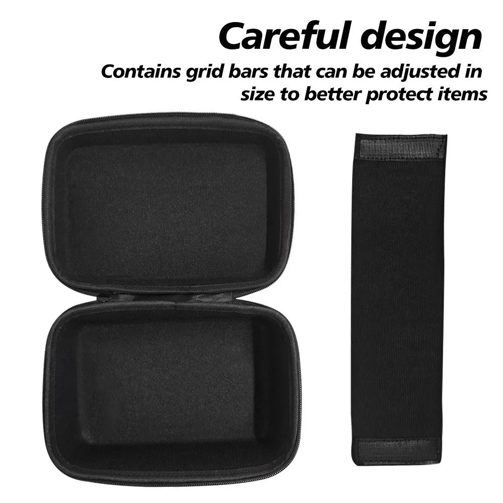 Black HY300 Pro portable storage box for home projector accessories, dustproof carrying case