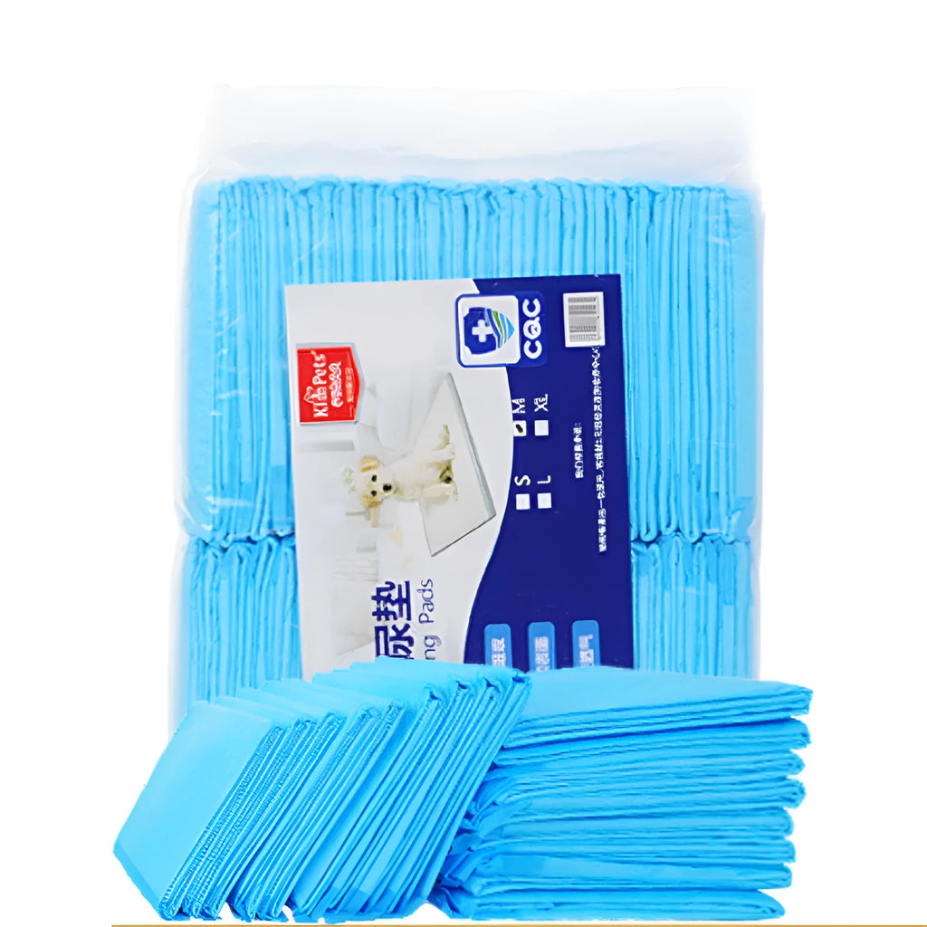 Blue disposable thickened pet diaper 60x60cm L size absorbent pad for dogs cats indoor use