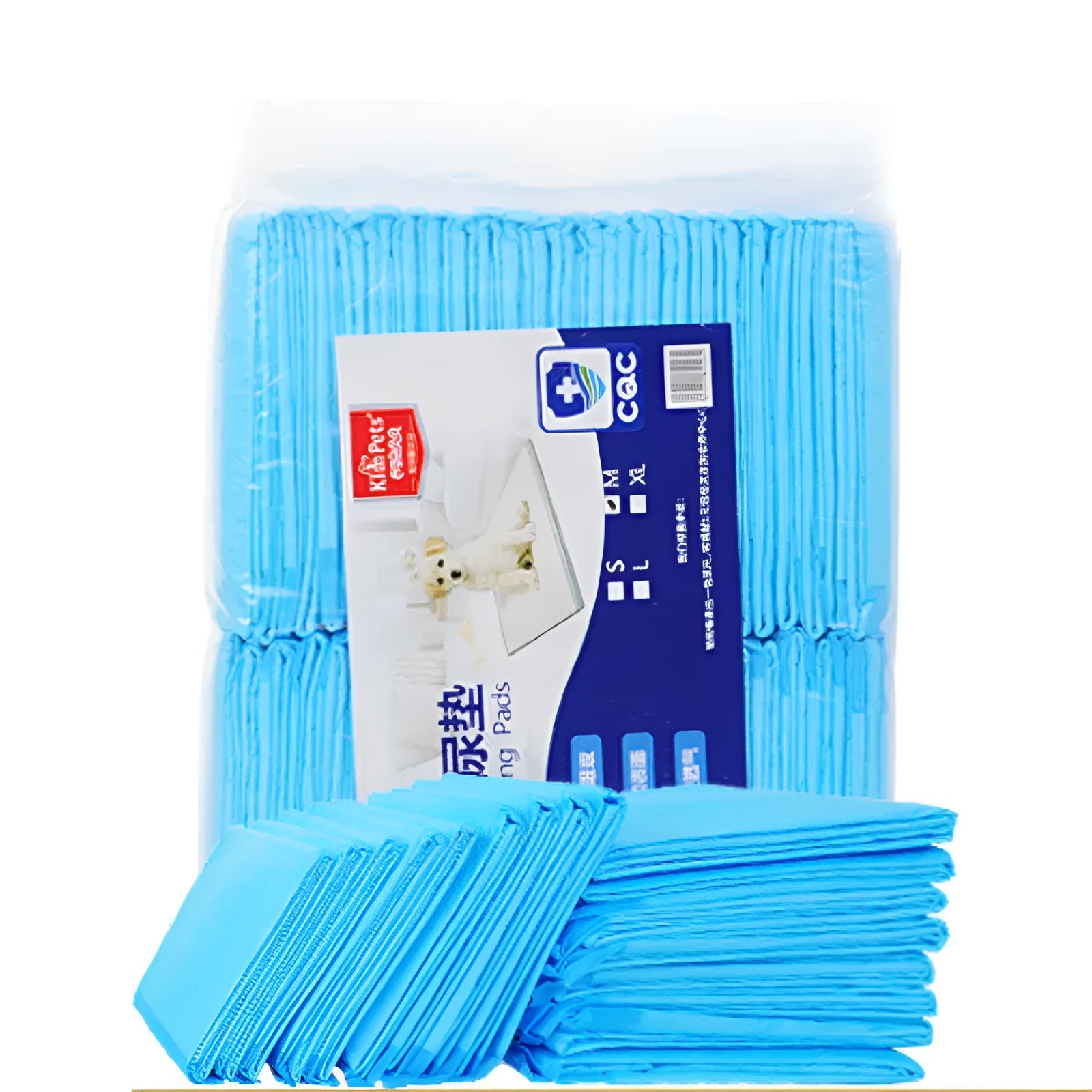 Blue disposable thickened pet diaper 60x60cm L size absorbent pad for dogs cats indoor use