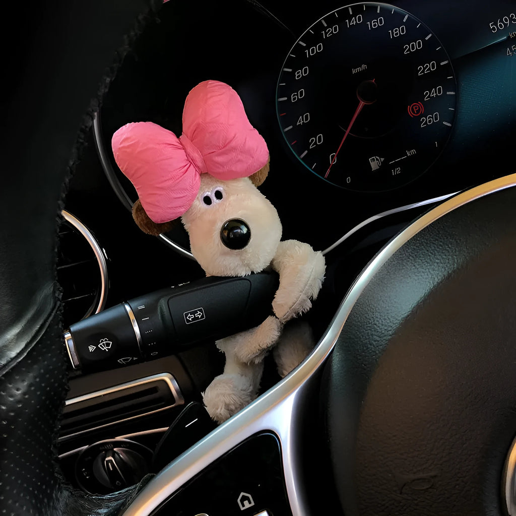 Cotton car dashboard ornament doll showing cute animal designs for vehicle decoration