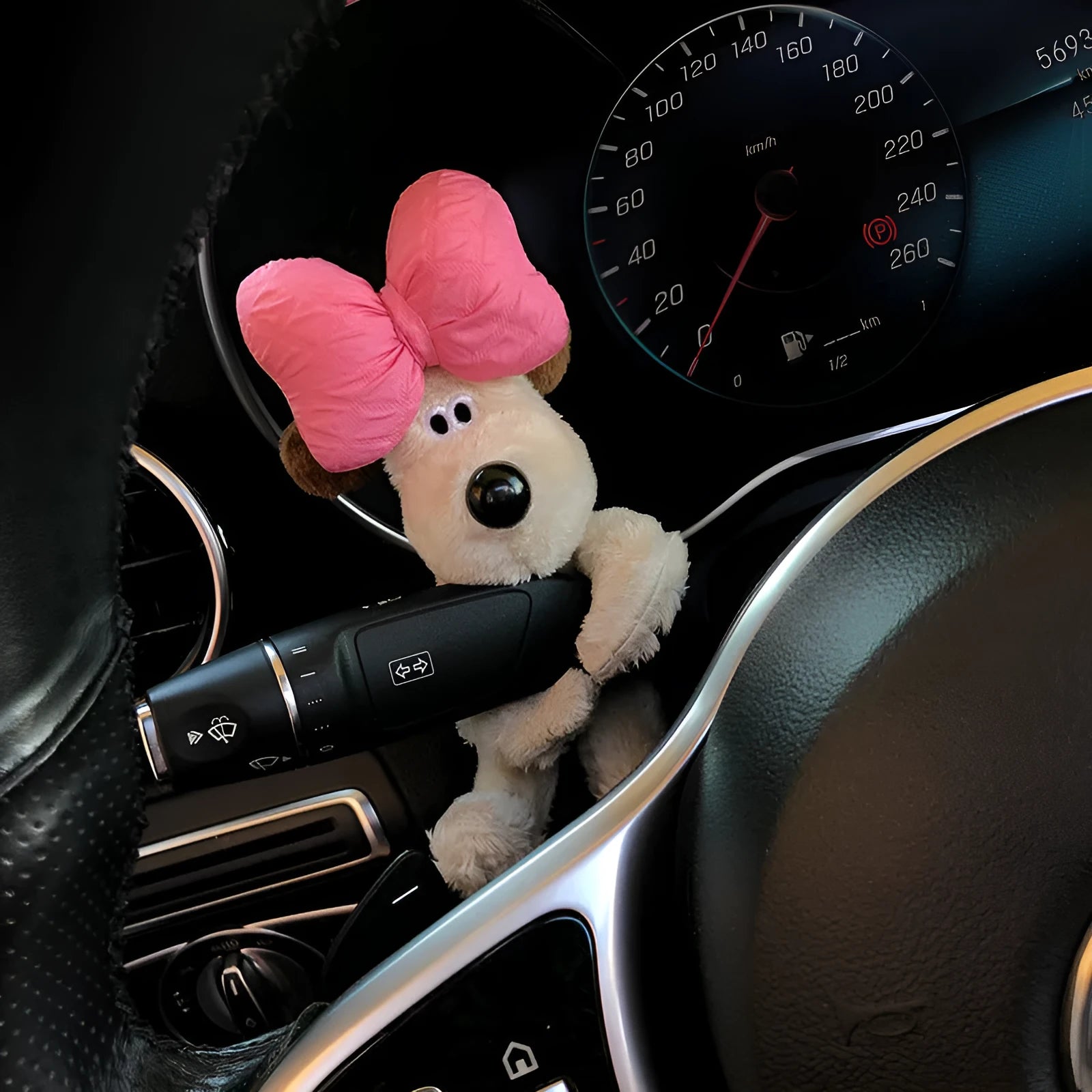 Cotton car dashboard ornament doll showing cute animal designs for vehicle decoration