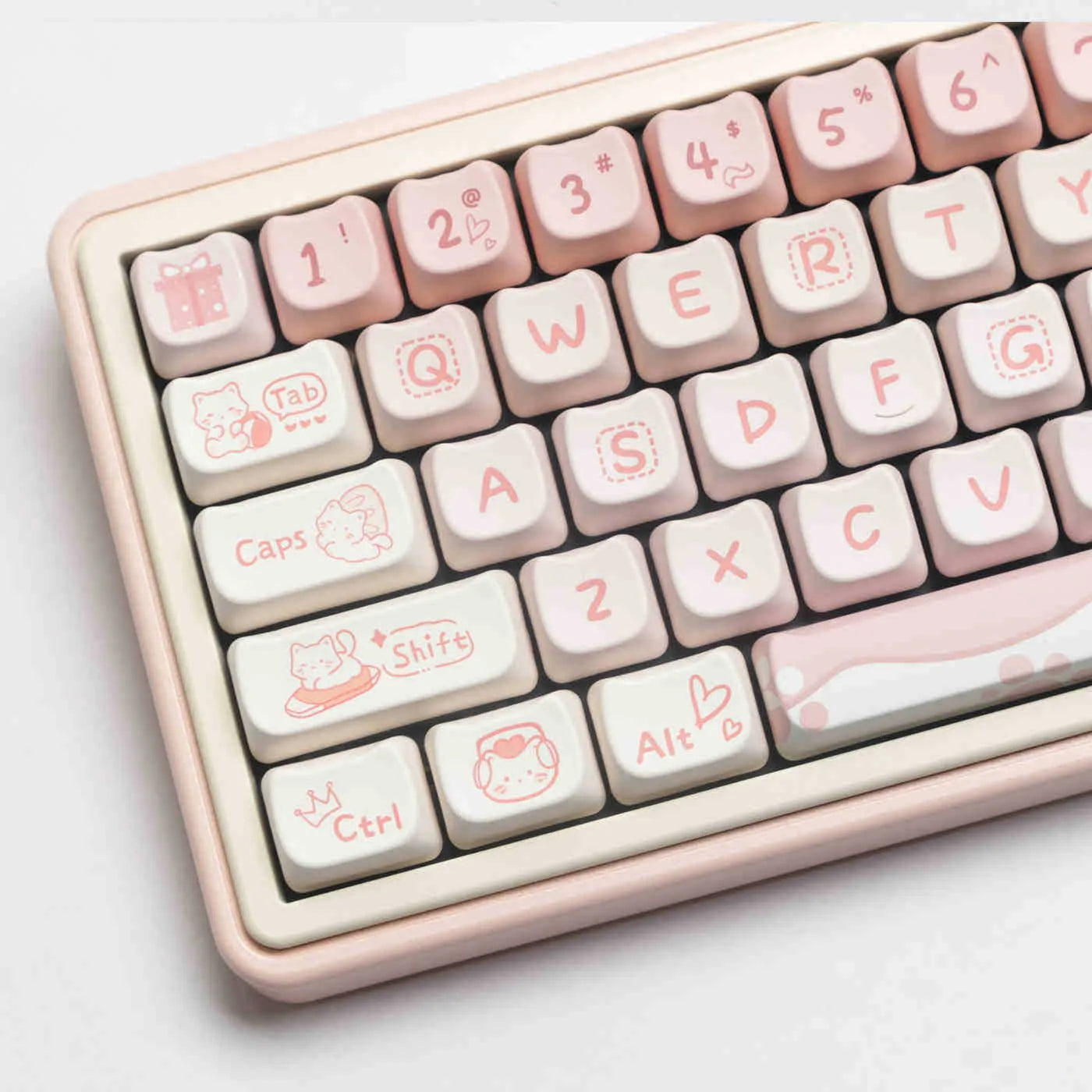 Complete PBT sublimation key cap set for mechanical keyboards showing over 98 keys