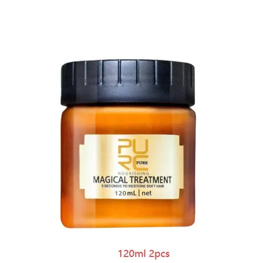 PURC Magic Keratin Repair Hair Mask with ginger extract in 120ml and 60ml sizes for damaged hair
