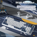 Wireless mechanical keyboard with RGB backlight and hot-swap PCB in three-mode Bluetooth 2.4 GHz wired layout
