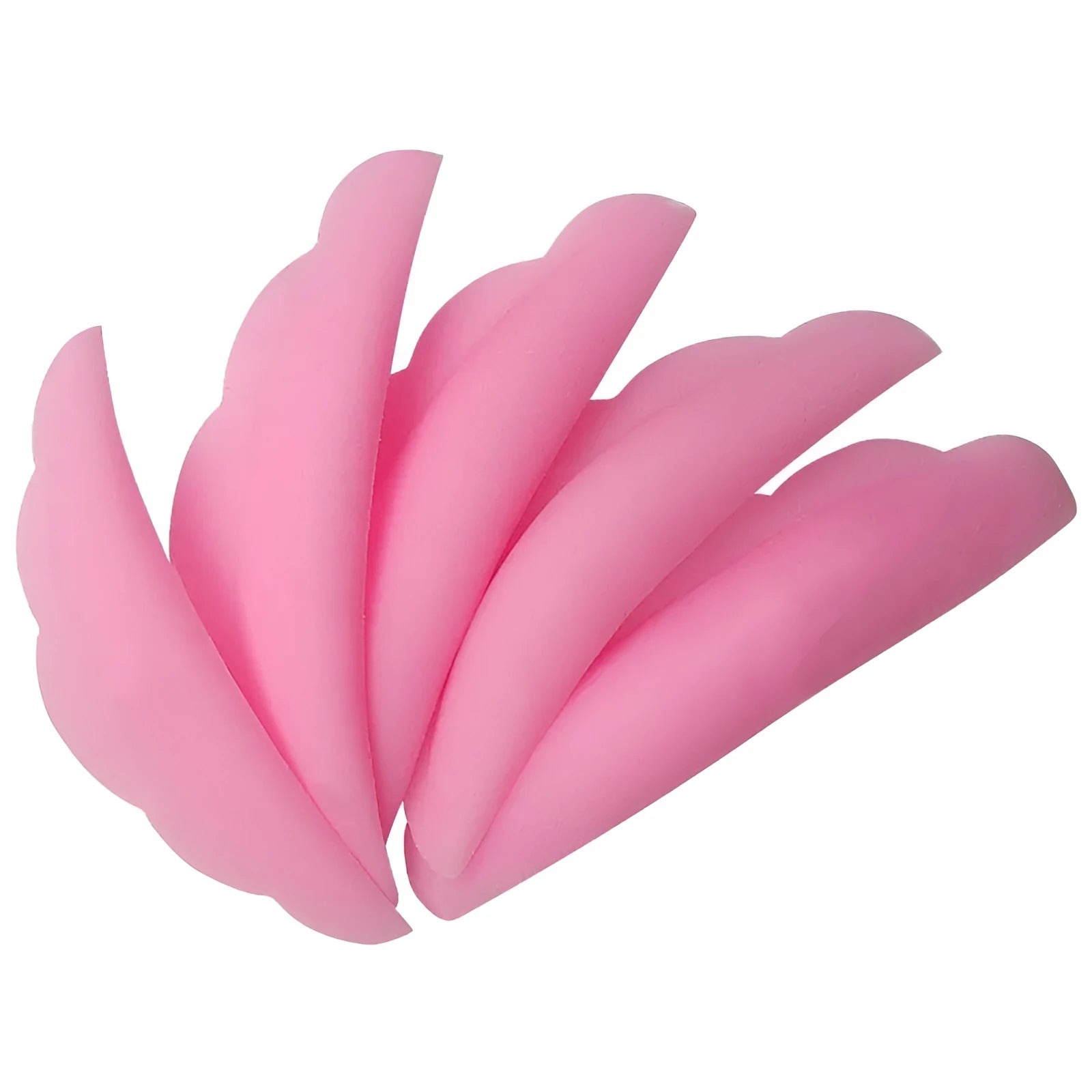 Silicone gasket pads for hot eyelash grafting, 5 pairs in white, sunflower edge design