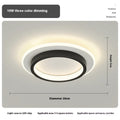 Round wood surface mounted LED ceiling light for hallway in black finish 20cm diameter