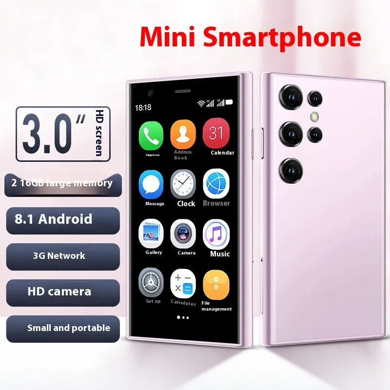 S23PRO & XS15 mini smartphone with 30cm screen in black, green and pink purple colour options