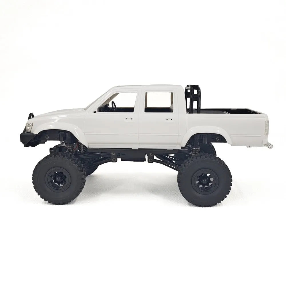 All terrain pickup truck remote control car in green plastic for off-road rock crawling