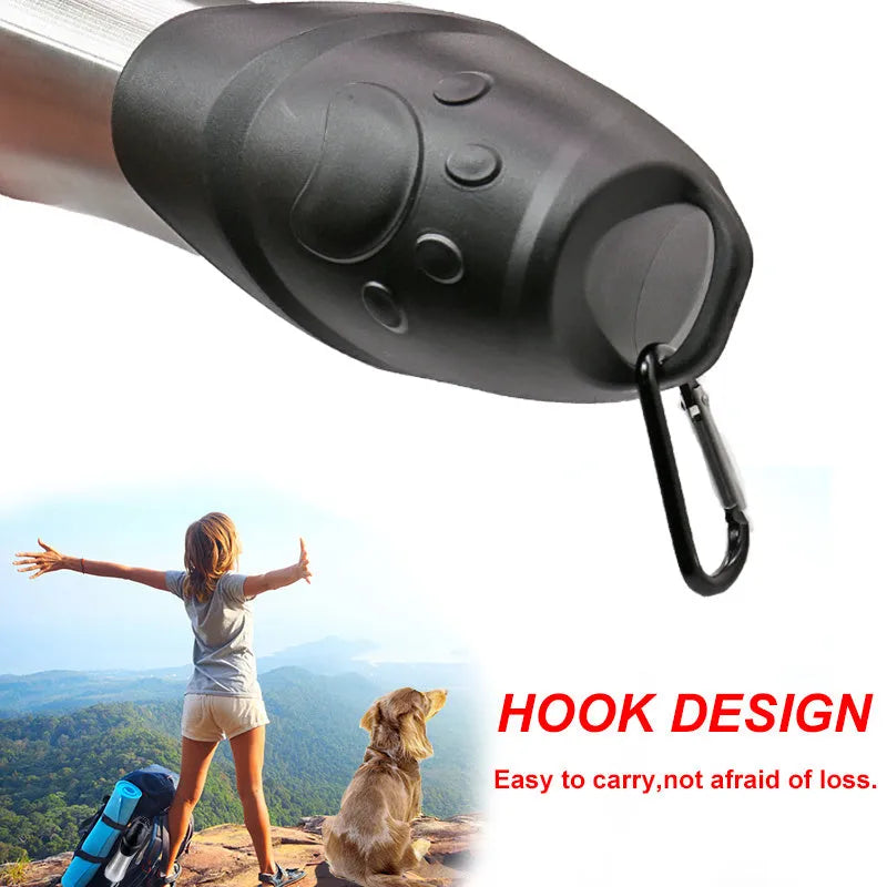Stainless steel pet water bottle in 350ml, 600ml, or 750ml, in 201 or 304 steel and blue, red, or natural colour