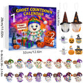 Ghost Pumpkin Doll Blind Box Halloween set with 16 pendants, 6 PVC figurines, and 2 plush dolls