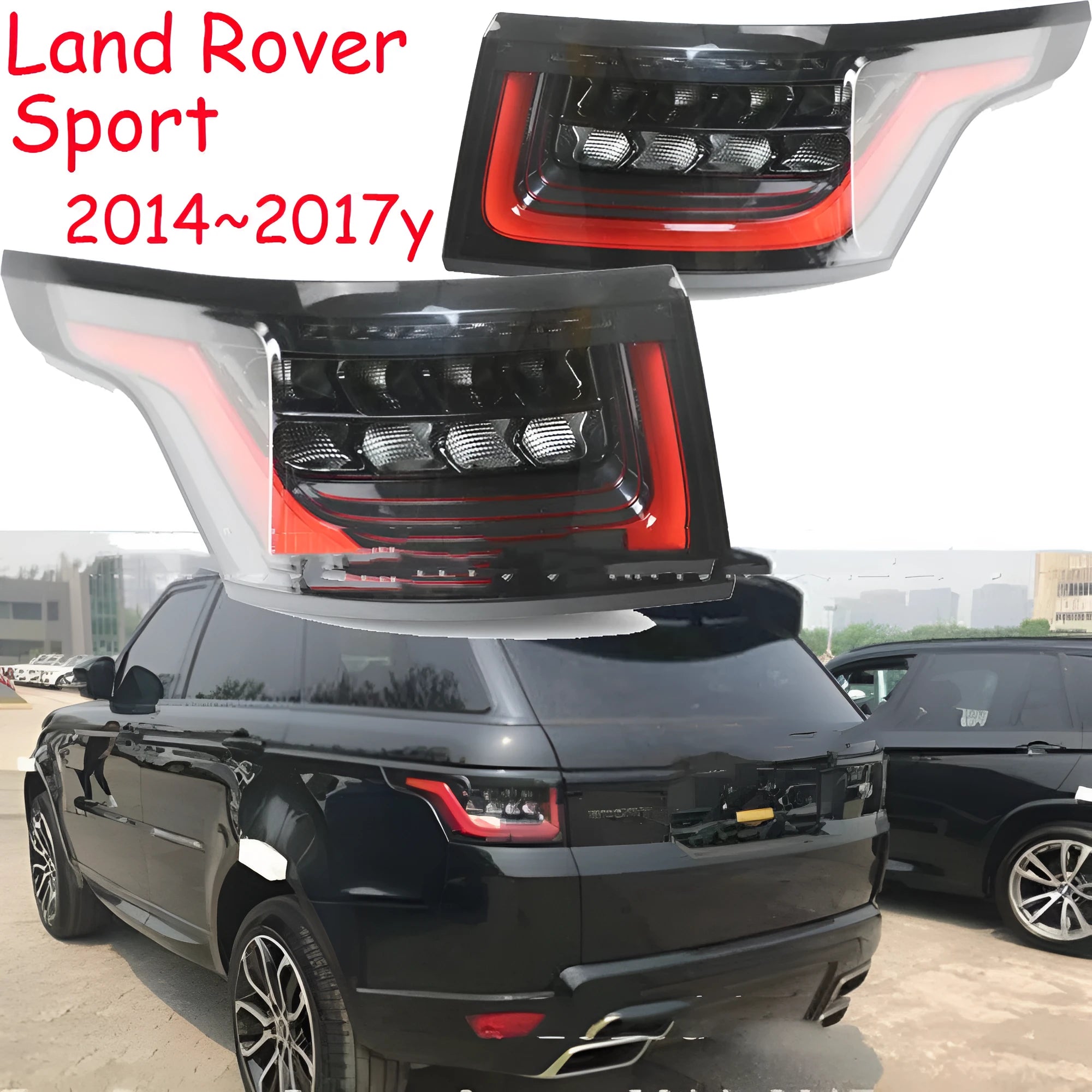 A pair of LED car brake tail lights for 2014-2020 vehicles with IP66 rating.