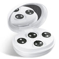 White wireless red light EMS eye and facial massager for home beauty treatment