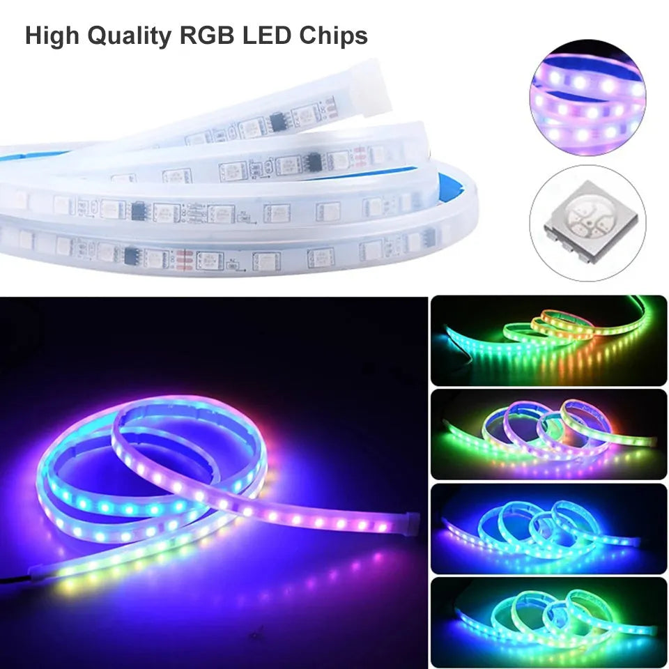 PVC and LED automotive light strip for GM car engine cover installation in various lengths and colours.