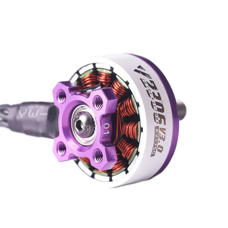 5-inch FPV brushless motor for crossing machine UAV, plastic, V2306 KV1750/KV1950/KV2550, orange and pink options