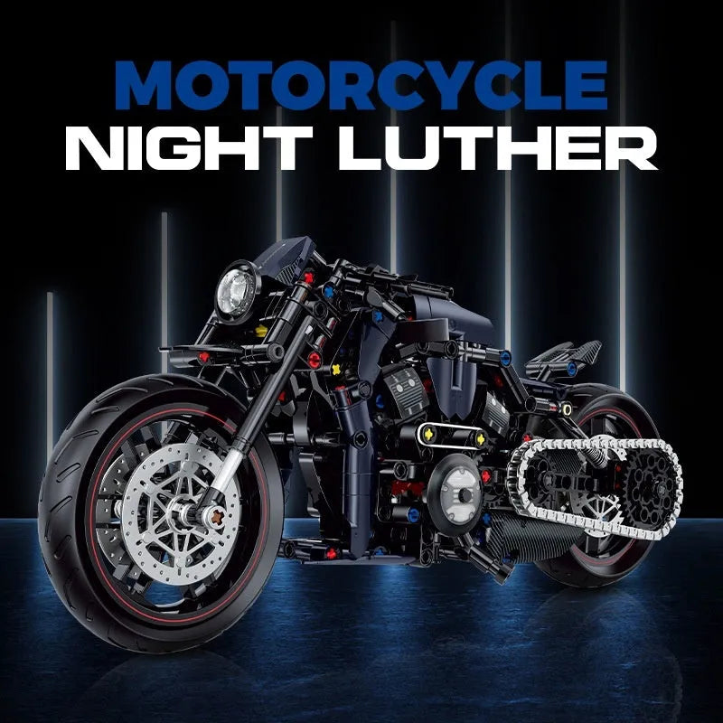 1:8 scale H2R motorcycle building block model made of small plastic particles for teenagers