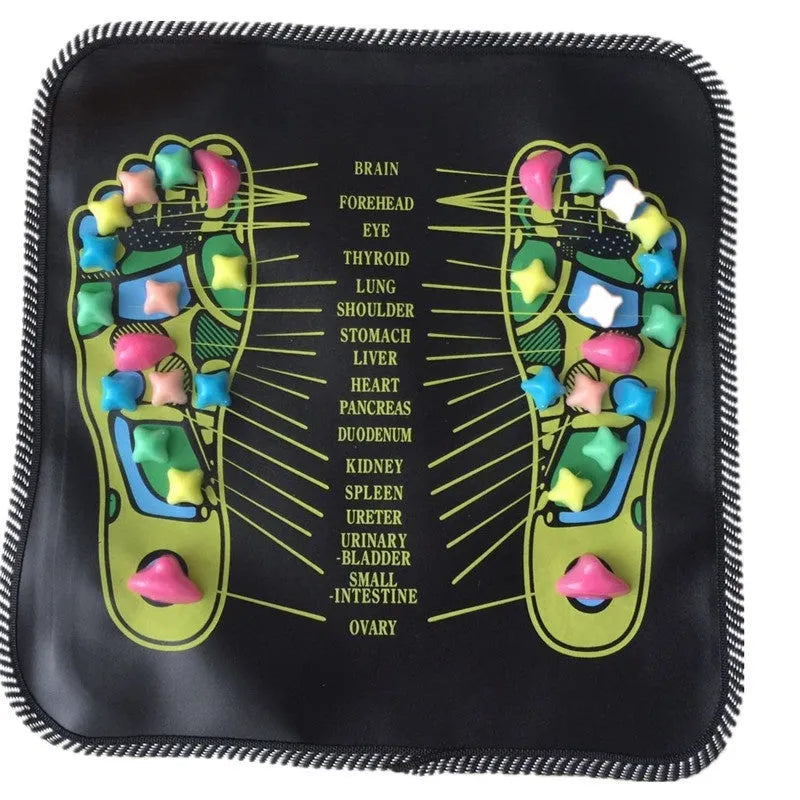 Cobblestone Road foot pad massager in black 35cm square with infrared and mechanical control for home foot relaxation
