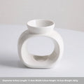 White ceramic Nordic style aromatherapy stove ornament with single colour glaze porcelain