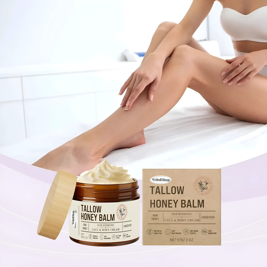 57g tallow honey skin repair moisturising cream container for dry skin relief and elasticity restoration