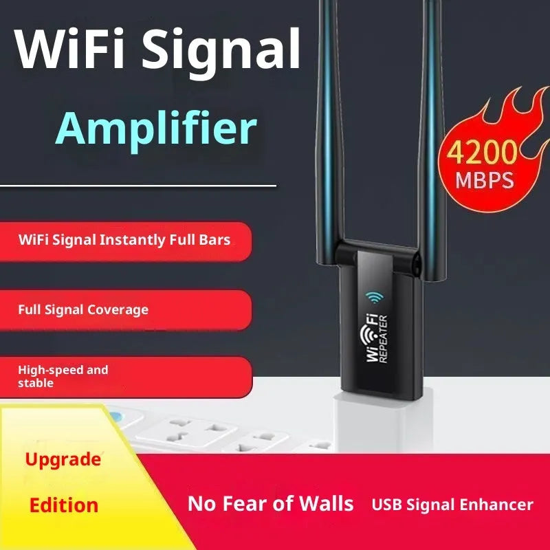 WiFi Signal Amplifier Enhanced Wireless Extender in plastic housing for home network coverage