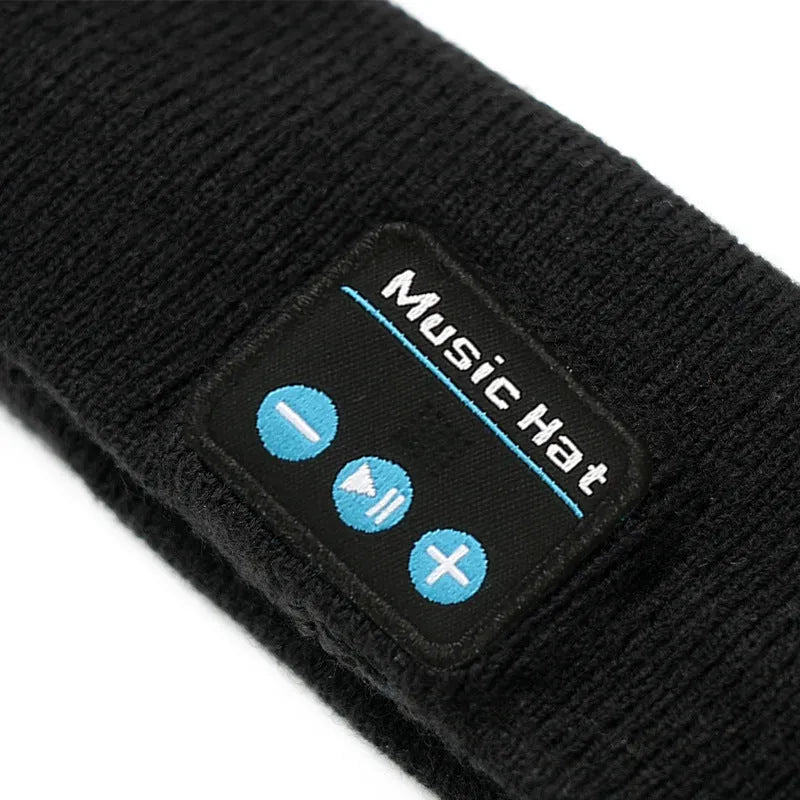 Bluetooth 5.4 sports hair band with removable music module in black, dark gray or gray white colours