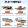 Aluminium Thunderbolt 4 M.2 solid state drive enclosure in silver or grey colour with compact 50mm design