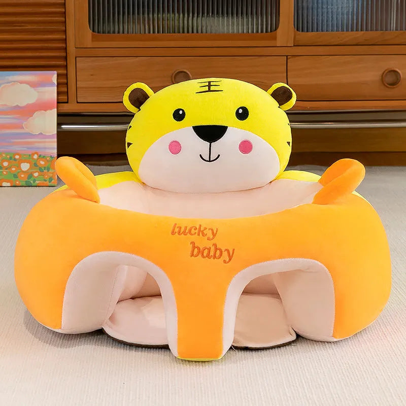 Baby sofa drop-resistant infant dining chair 50cm height plus-sized thickened, cute Blue Lion design