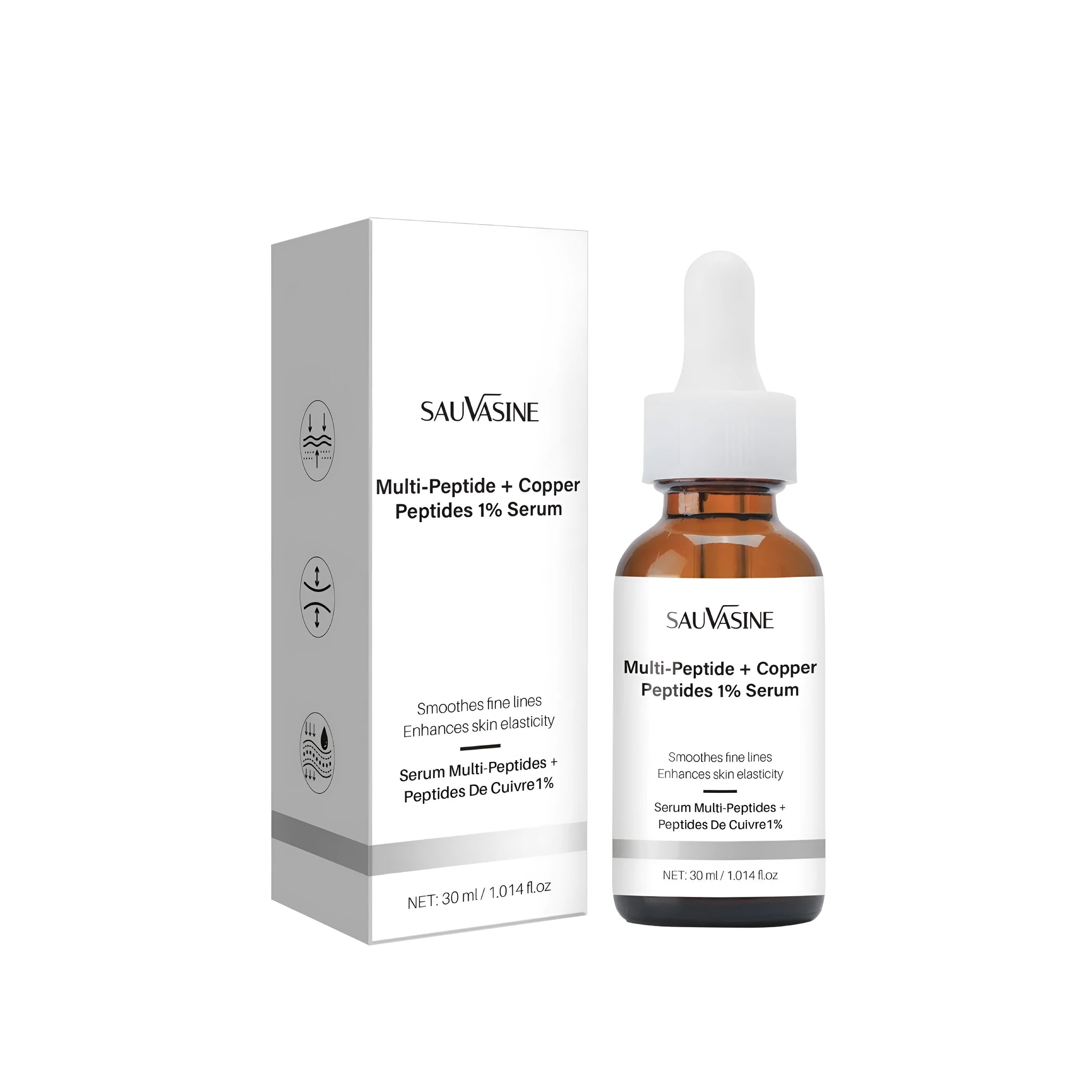 30ml glass bottle of facial moisturising and wrinkle care oil