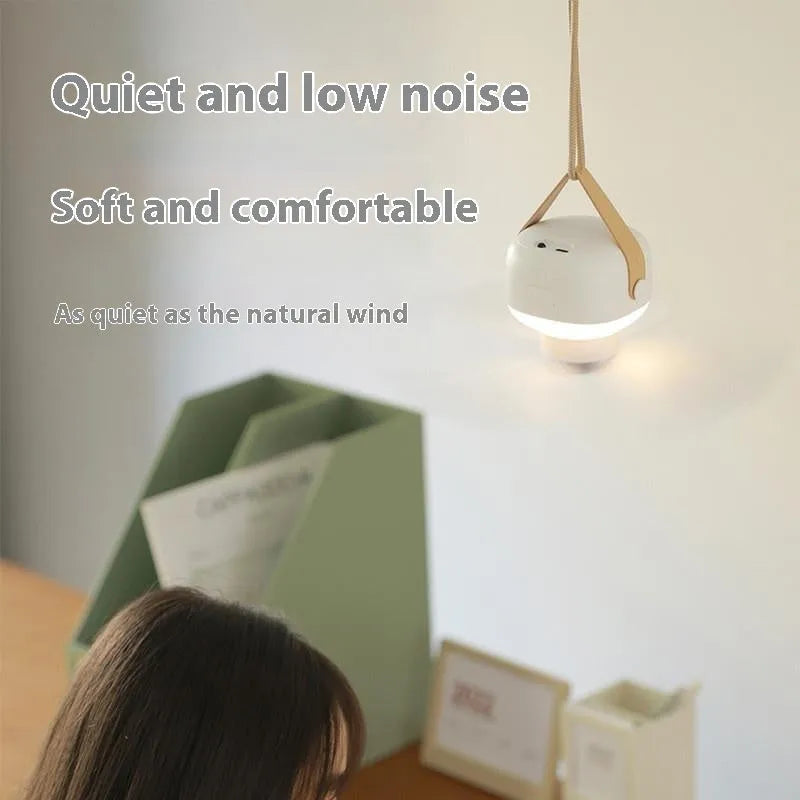 USB hanging fan 18x18x8cm with remote control, 3m line, for bathroom use
