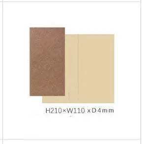 11x21cm cowhide diary refill notebook with saddle stitch binding and ivory white paper pages.