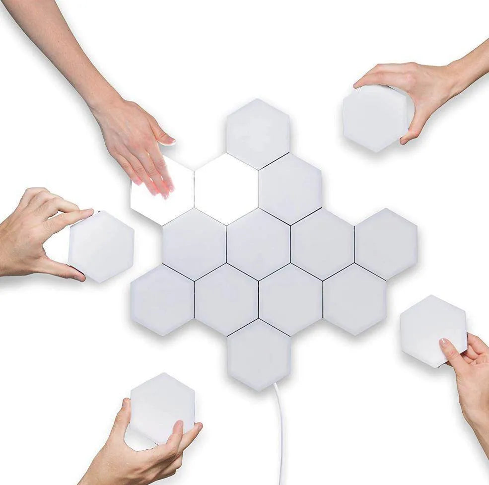 British creative honeycomb modular touch wall lamp in minimalist design with UK plug