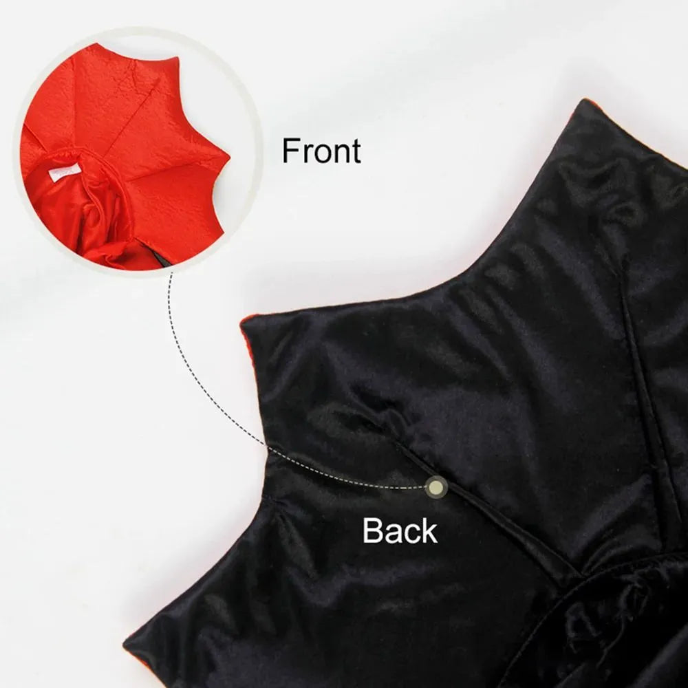 Halloween vampire cloak costume for small dog or cat with cute Kawaii dress design