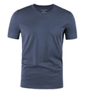 ICE Cotton solid colour unisex pullover T-shirt on a hanger.