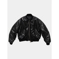 Mauroicardi black Pu leather jacket with striped pattern, loose fit, sleeveless, for men autumn