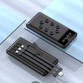 Suction cup power bank 10000mAh with detachable bracket and cable in black or white