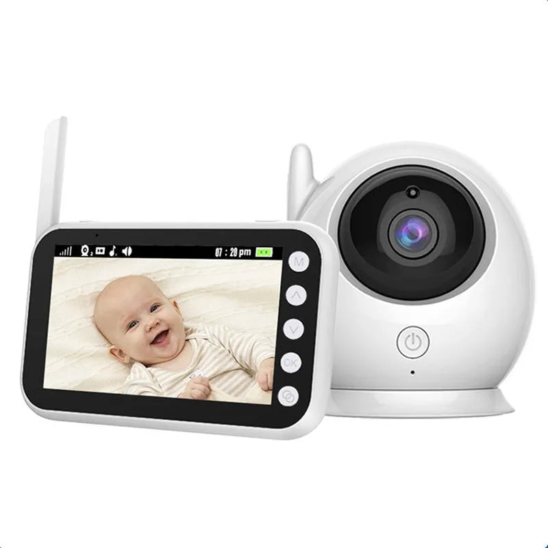 43 inch baby monitor with remote display control showing night vision image on 4.3 inch LCD screen
