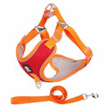Breathable mesh dog harness with reflective piping in multiple colour options