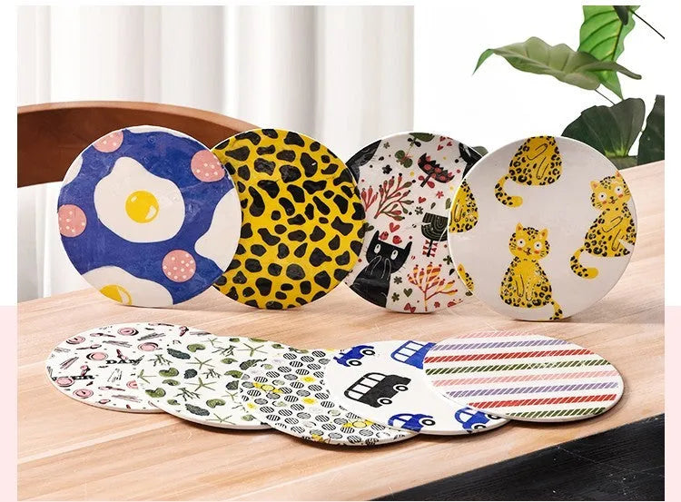 High temperature under glaze applique pottery paste sheet 49cm by 34cm with cartoon car design for ceramic decal transfer