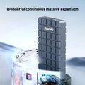 USB4 hard disk enclosure for NVMe SSDs with aluminium alloy casing showing dimensions